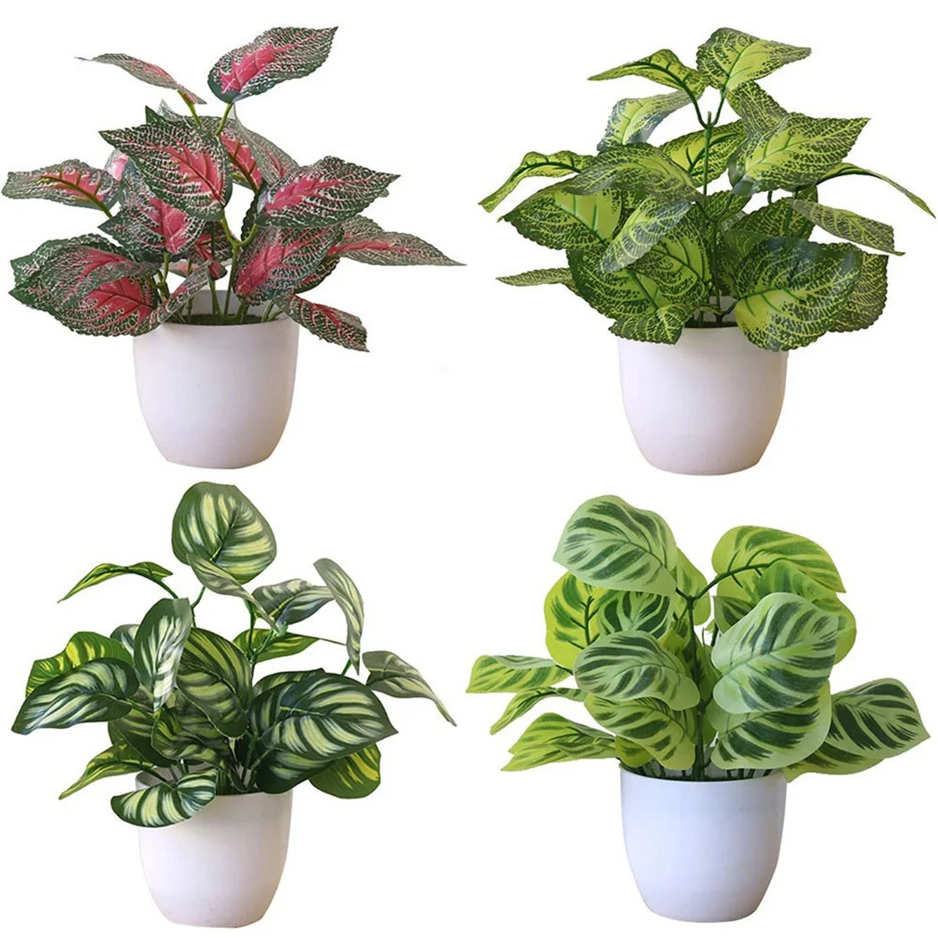 Interior Design Office - 1PC Artificial Foliage Plant Pot Bonsai
