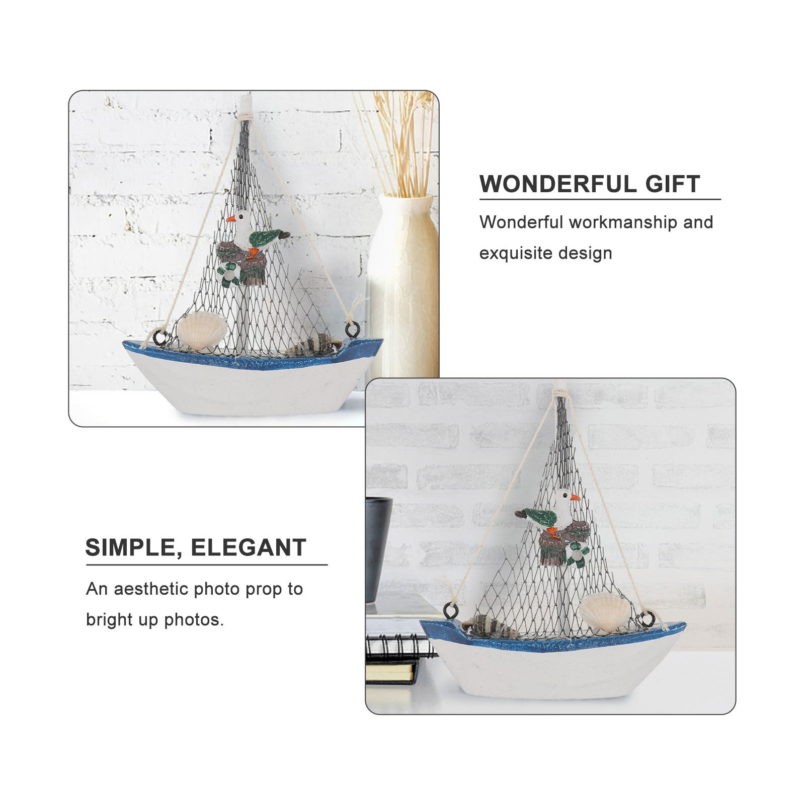 4Pcs Wooden Mediterranean Sail - Interior Design Office recensione e prezzo