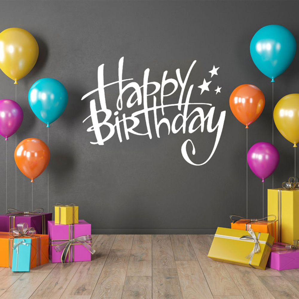 Happy Birthday Lettering Stars - Interior Design Years Of School recensione e prezzo