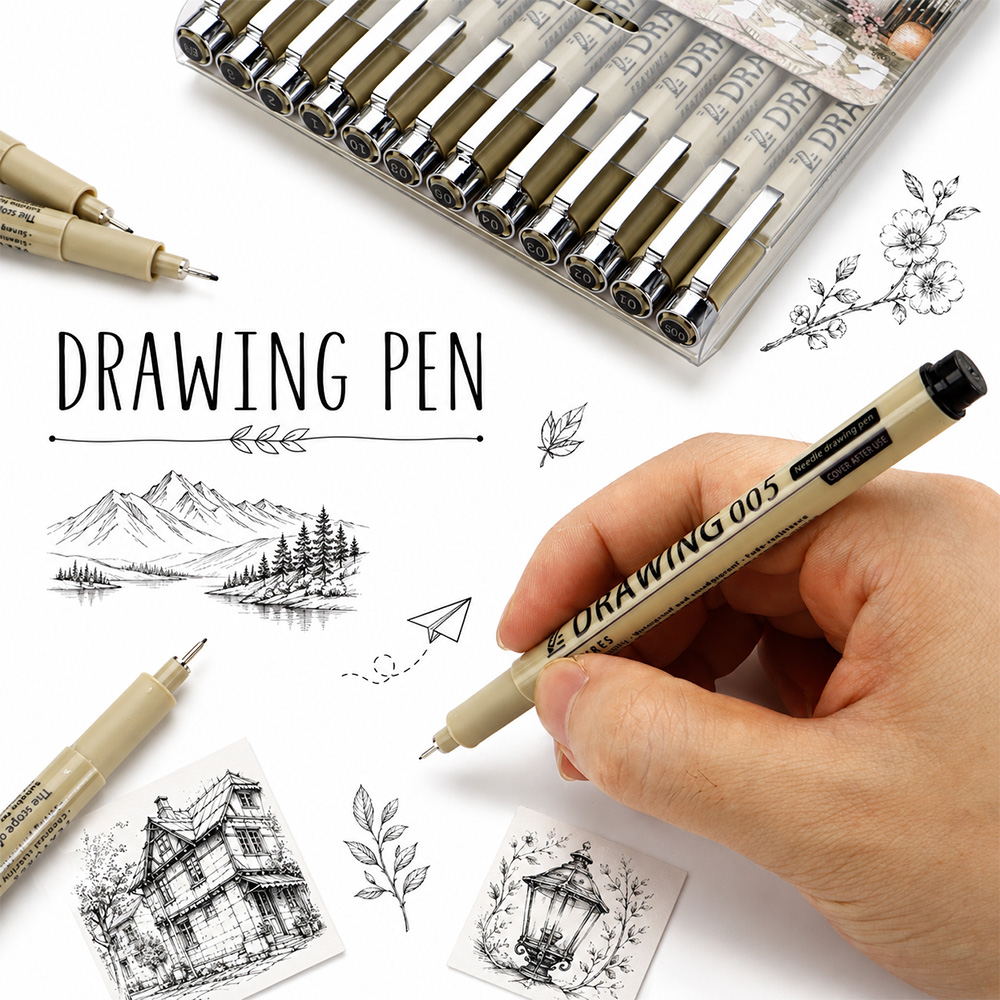 12 Size Fine Line Drawing Pens - Interior Design Sketch recensione e prezzo