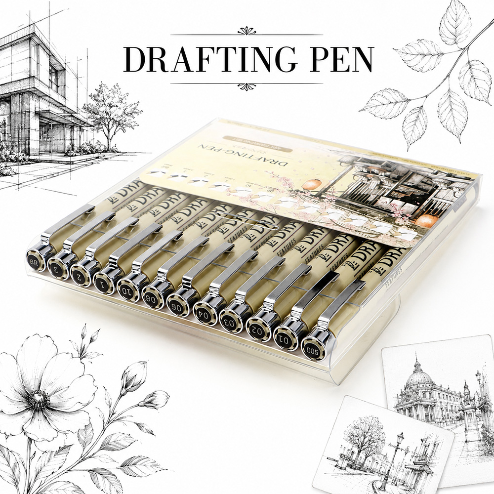12 Size Fine Line Drawing Pens - Interior Design Sketch recensione e prezzo