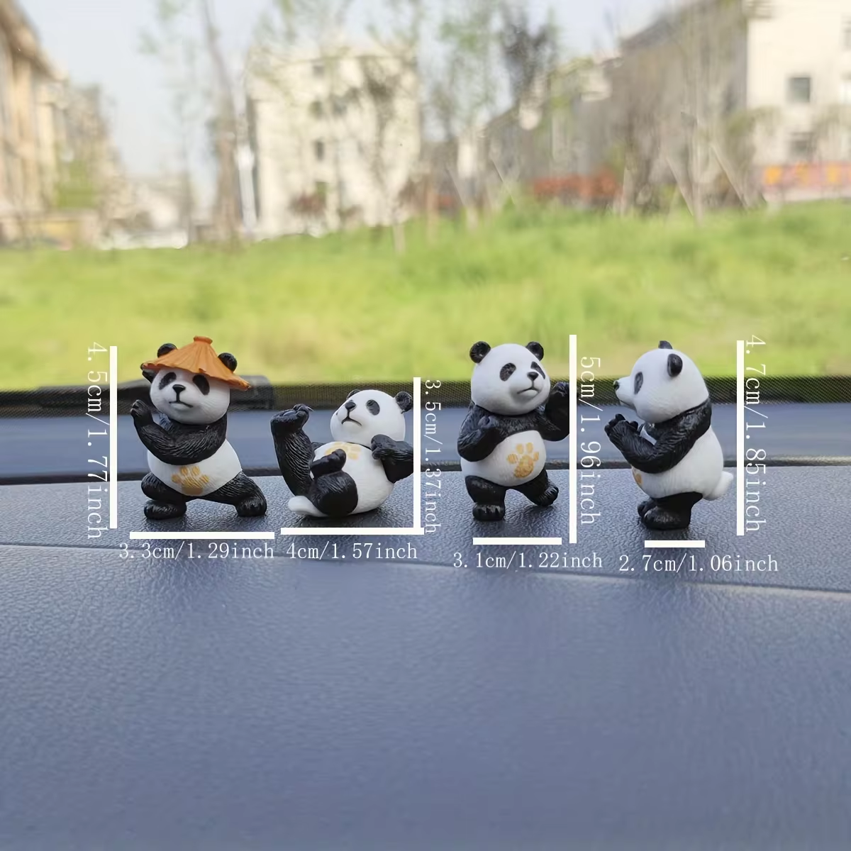 4pcs/set Panda Design Car Orna - Interior Design Years Of School recensione e prezzo