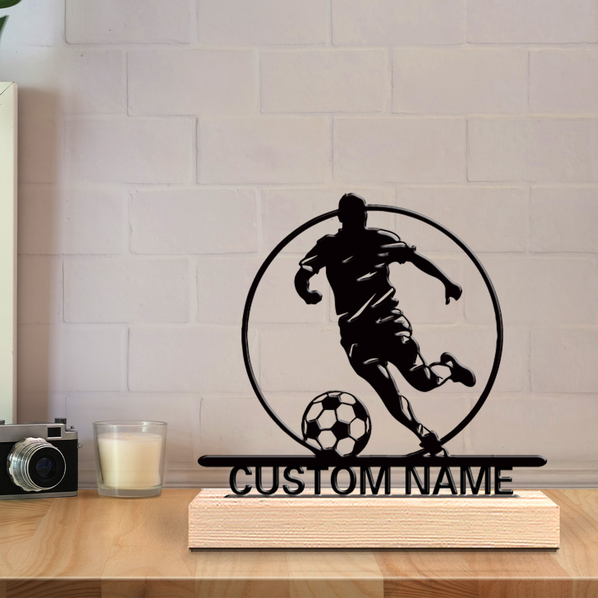 Custom Soccer Player Metal Sta - Interior Design Office recensione e prezzo