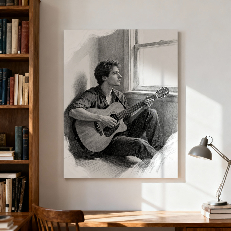 An Artistic Canvas Print in Sk - Interior Design Sketch recensione e prezzo