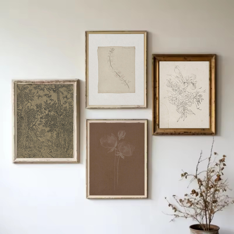 Vintage Minimalist Olive Branc - Interior Design Sketch recensione e prezzo
