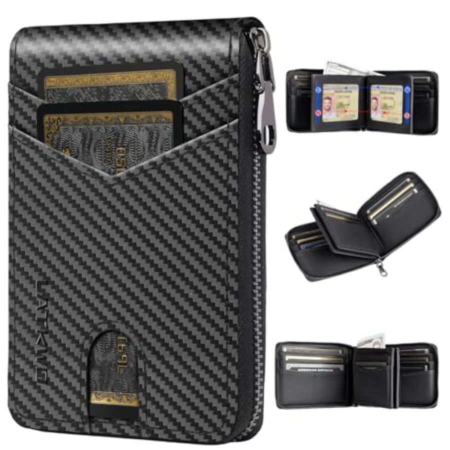 Men's RFID Blocking Zipper Lar - Interior Design Id recensione e prezzo