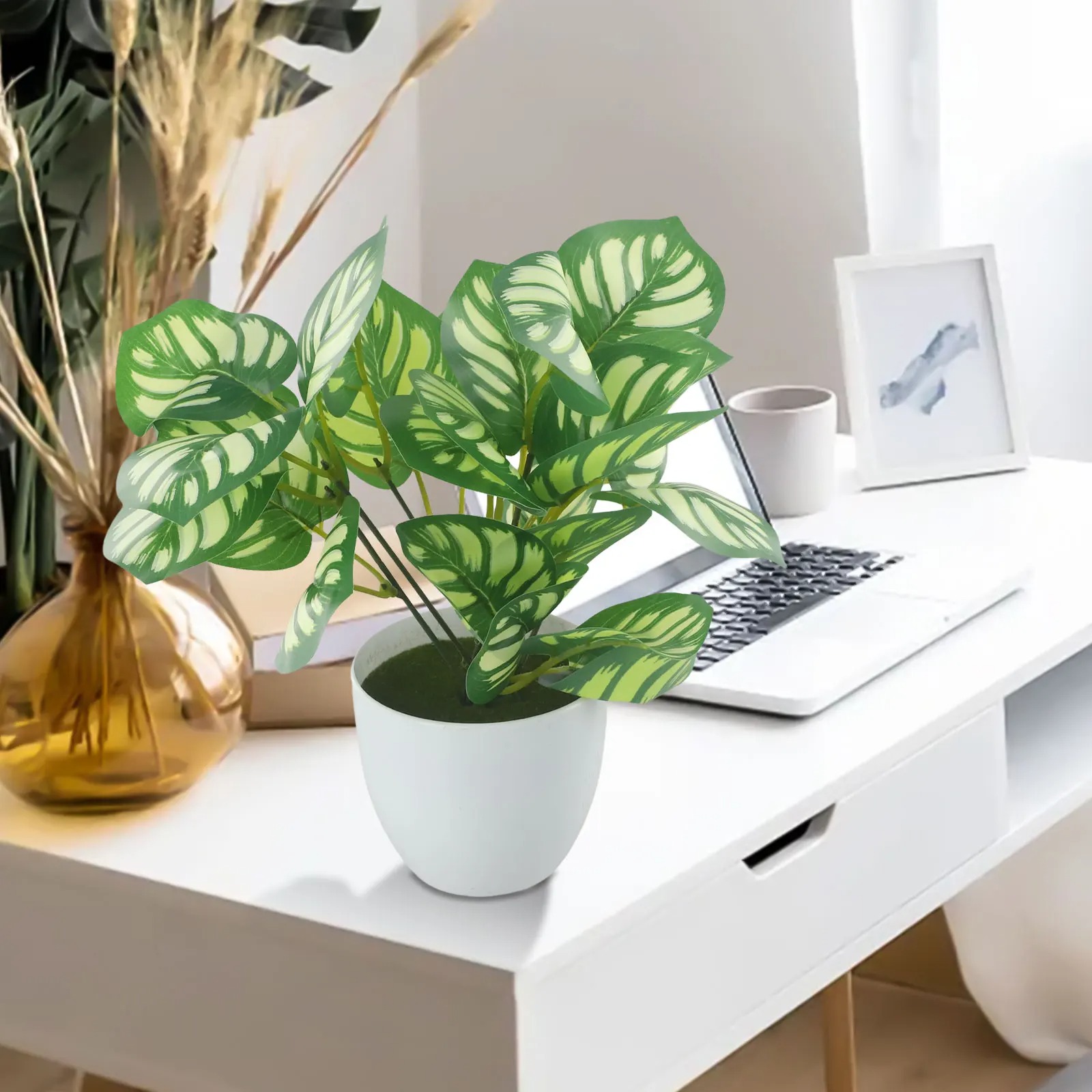 1PC Artificial Foliage Plant P - Interior Design Office recensione e prezzo